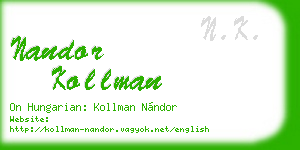 nandor kollman business card